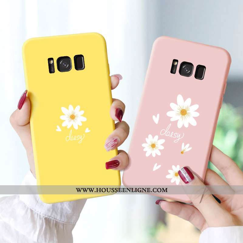 Étui Samsung Galaxy S8 Délavé En Daim Personnalité Créatif Légères Charmant Tendance Pu Jaune