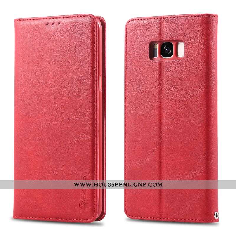 Étui Samsung Galaxy S8+ Fluide Doux Protection Tout Compris Noir Cuir Housse Portefeuille