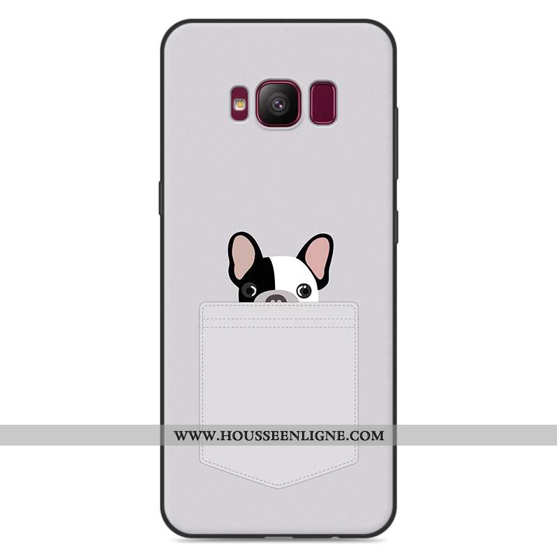 Étui Samsung Galaxy S8+ Fluide Doux Silicone Incassable Protection Gris Coque