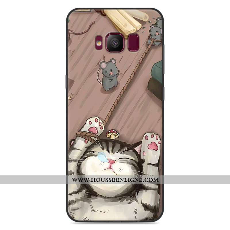 Étui Samsung Galaxy S8+ Fluide Doux Silicone Incassable Protection Gris Coque