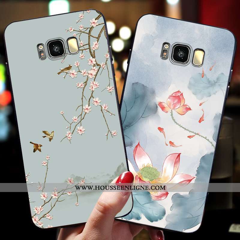 Étui Samsung Galaxy S8 Fluide Doux Silicone Étoile Créatif Protection Incassable Bleu