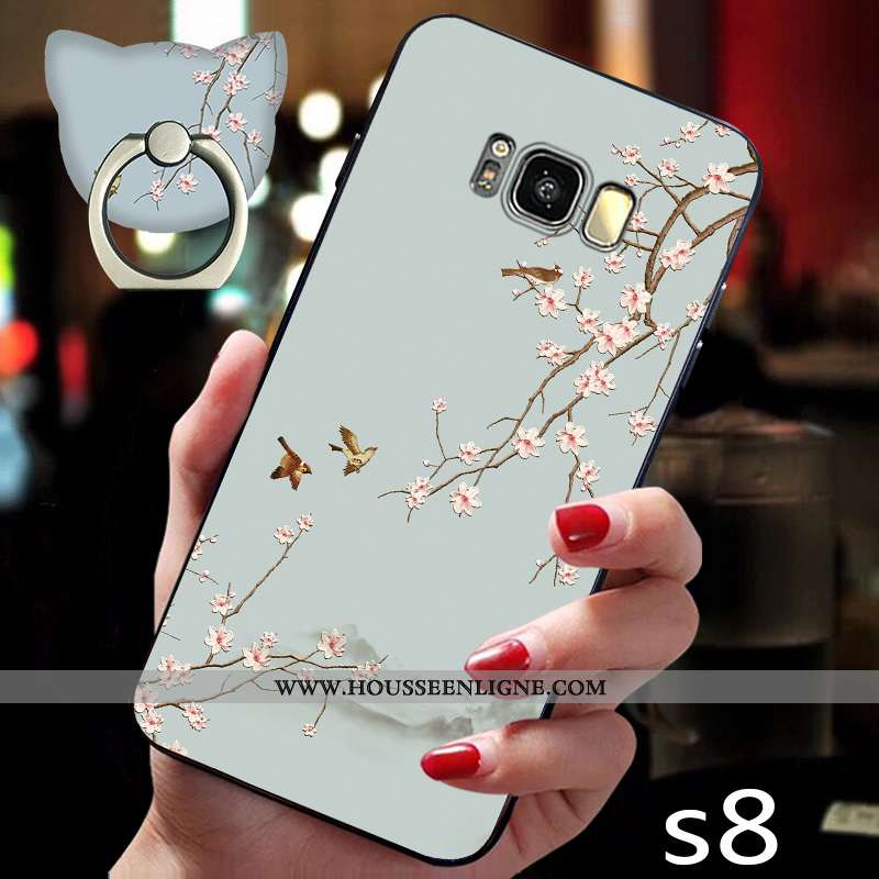 Étui Samsung Galaxy S8 Fluide Doux Silicone Étoile Créatif Protection Incassable Bleu