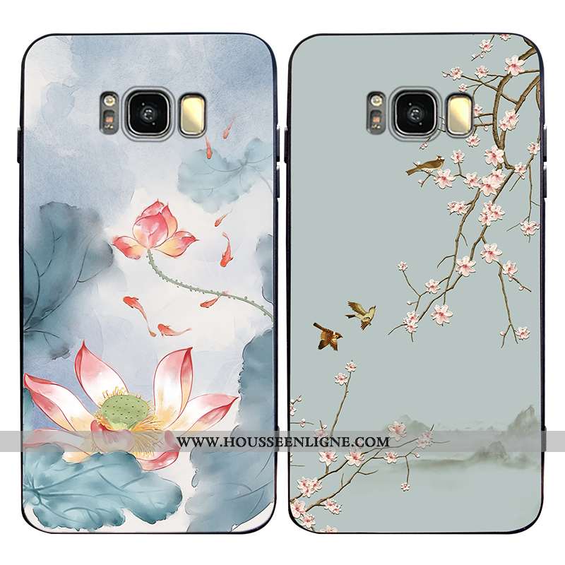 Étui Samsung Galaxy S8 Fluide Doux Silicone Étoile Créatif Protection Incassable Bleu