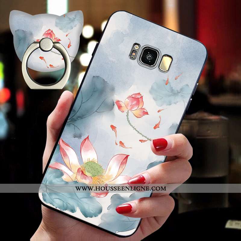 Étui Samsung Galaxy S8 Fluide Doux Silicone Étoile Créatif Protection Incassable Bleu
