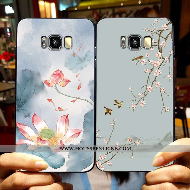 Étui Samsung Galaxy S8 Fluide Doux Silicone Étoile Créatif Protection Incassable Bleu