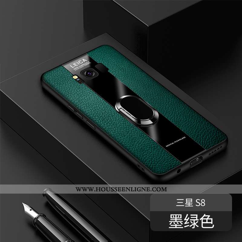 Étui Samsung Galaxy S8 Personnalité Créatif Légère Cuir Véritable Incassable Ultra Bleu