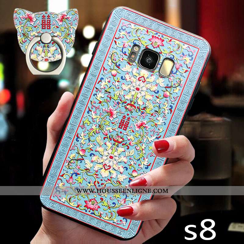 Étui Samsung Galaxy S8 Protection Ornements Suspendus Personnalité Vent Coque Style Chinois Silicone