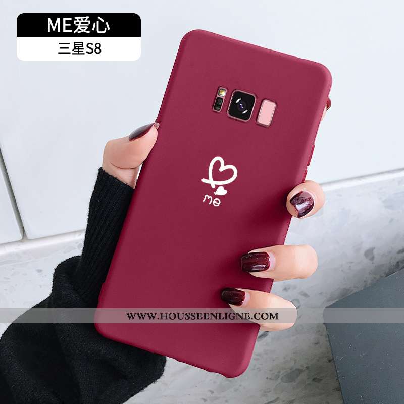 Étui Samsung Galaxy S8 Silicone Protection Amour Personnalité Tendance Légère Bleu