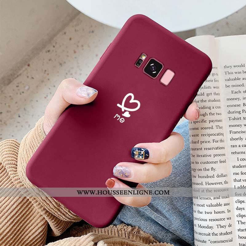Étui Samsung Galaxy S8 Silicone Protection Amour Personnalité Tendance Légère Bleu