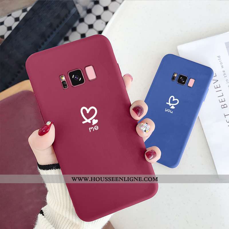 Étui Samsung Galaxy S8 Silicone Protection Amour Personnalité Tendance Légère Bleu
