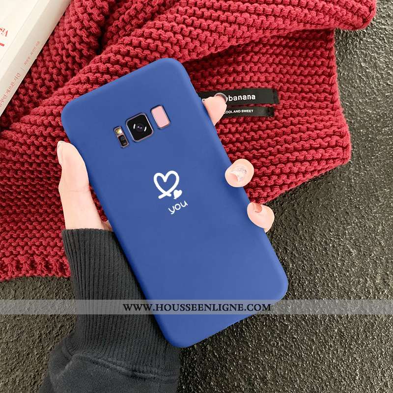 Étui Samsung Galaxy S8 Silicone Protection Amour Personnalité Tendance Légère Bleu