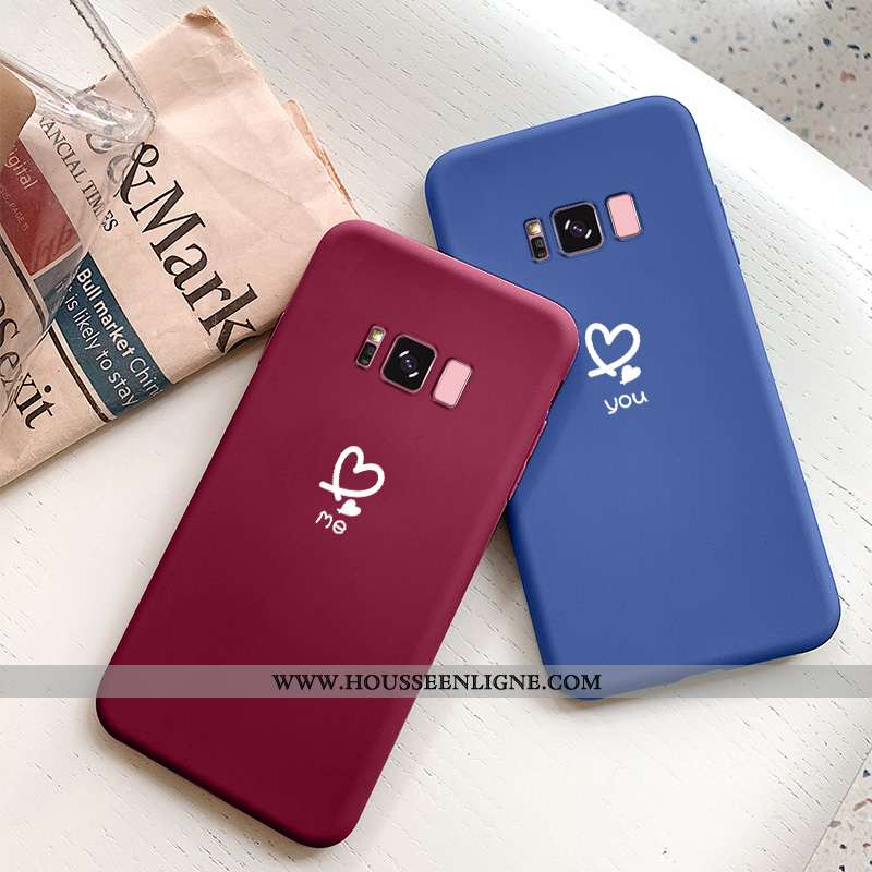 Étui Samsung Galaxy S8 Silicone Protection Amour Personnalité Tendance Légère Bleu