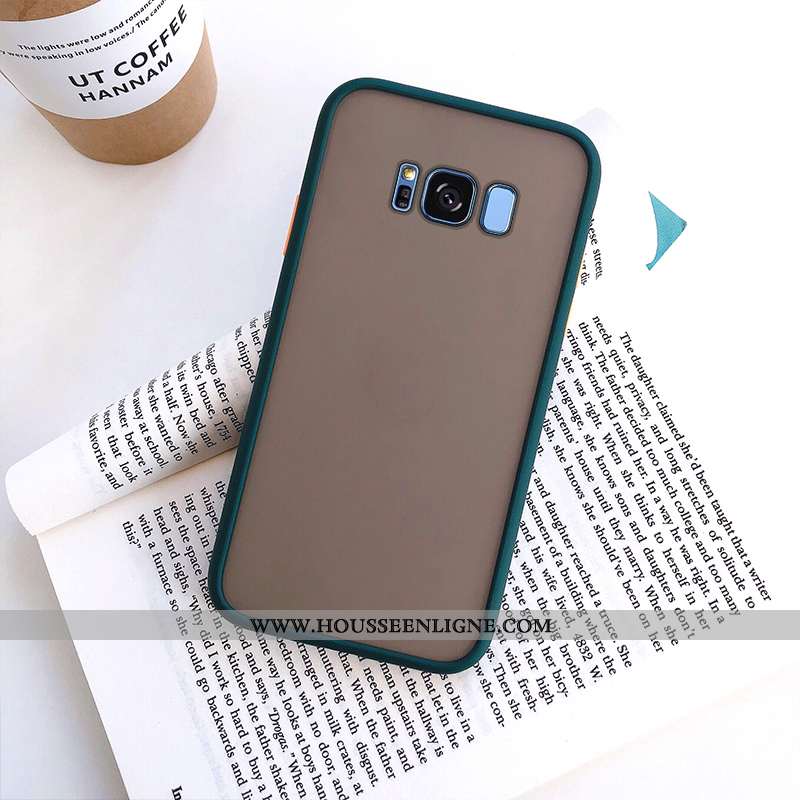 Étui Samsung Galaxy S8 Transparent Délavé En Daim Coque Bordure Fluide Doux Silicone Étoile Rouge