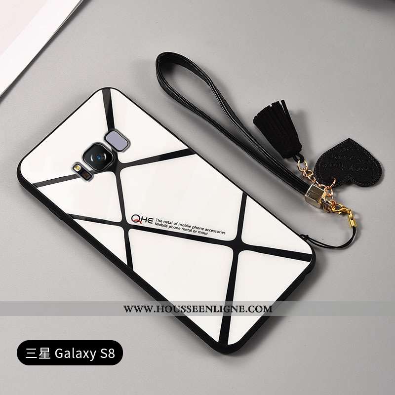 Étui Samsung Galaxy S8 Verre Personnalité Créatif Bordure Étoile Incassable Difficile Noir