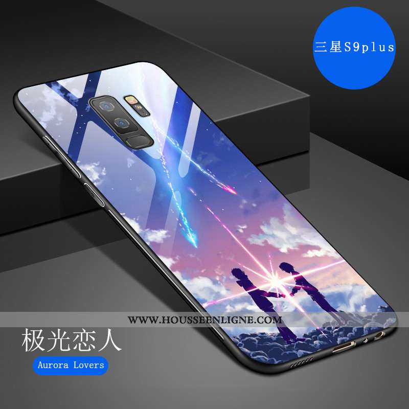 Étui Samsung Galaxy S9+ Créatif Dessin Animé Fluide Doux Tout Compris Art Net Rouge Incassable Gris
