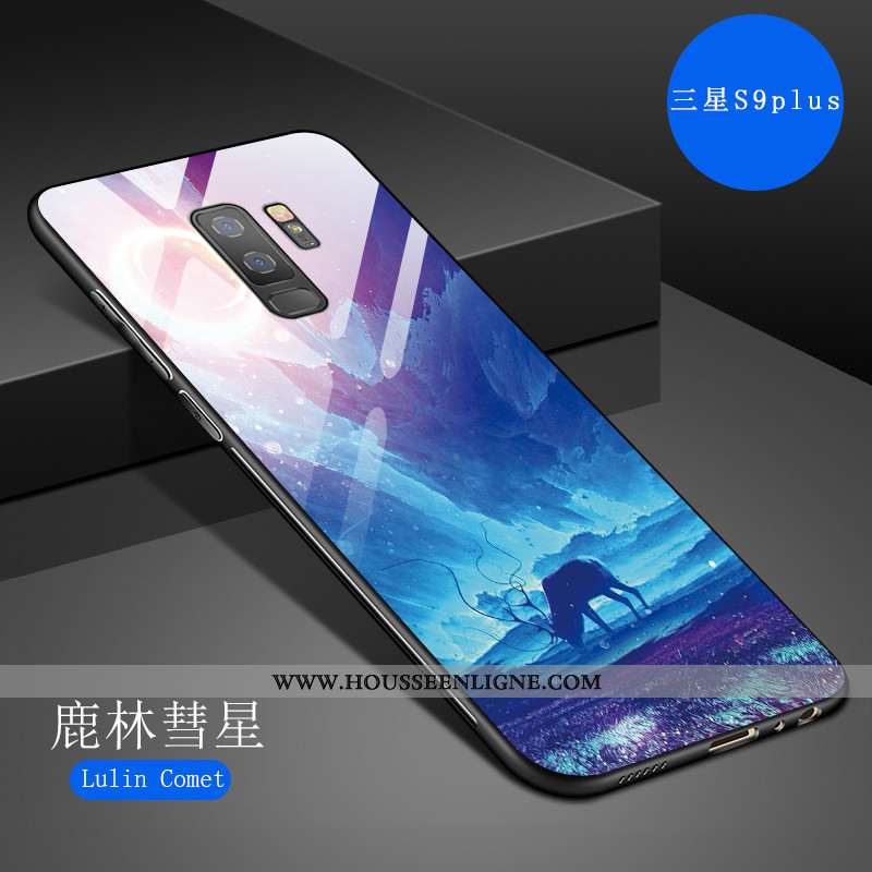 Étui Samsung Galaxy S9+ Créatif Dessin Animé Fluide Doux Tout Compris Art Net Rouge Incassable Gris