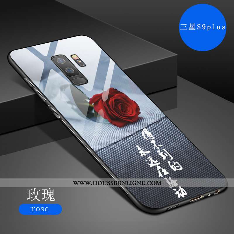 Étui Samsung Galaxy S9+ Créatif Dessin Animé Fluide Doux Tout Compris Art Net Rouge Incassable Gris
