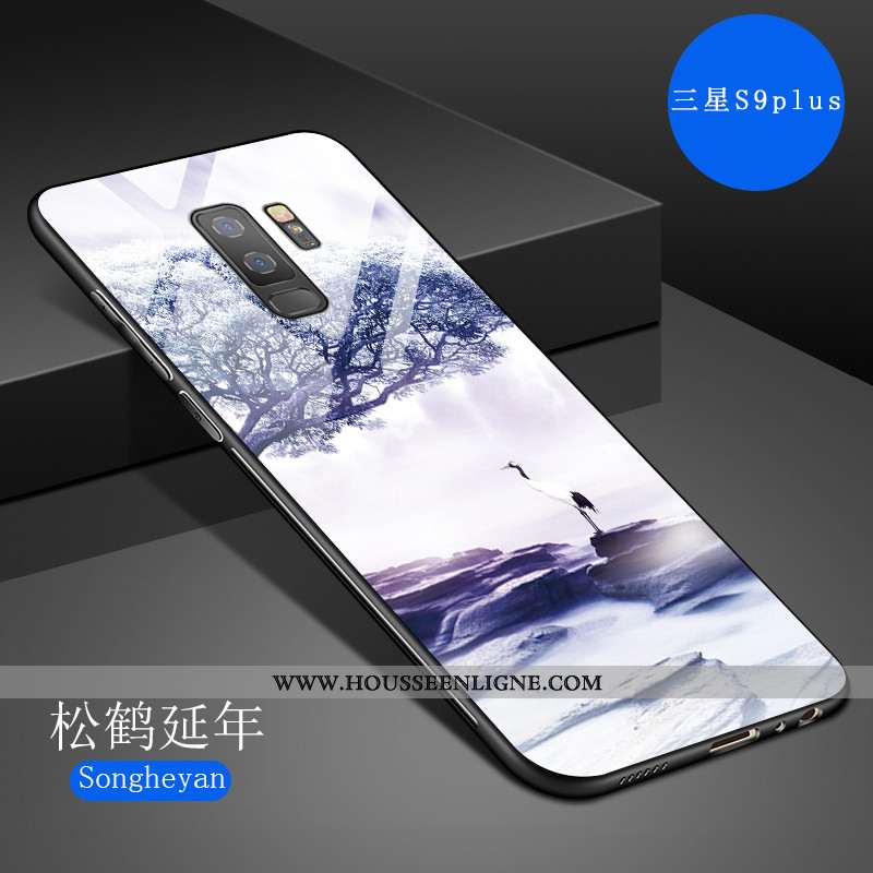 Étui Samsung Galaxy S9+ Créatif Dessin Animé Fluide Doux Tout Compris Art Net Rouge Incassable Gris