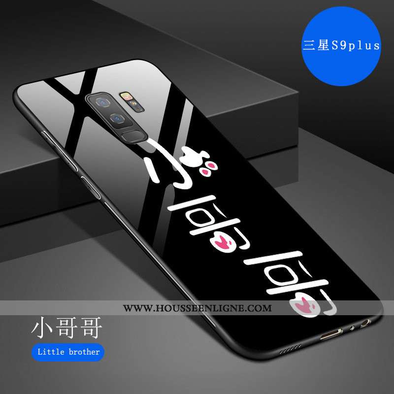 Étui Samsung Galaxy S9+ Créatif Dessin Animé Fluide Doux Tout Compris Art Net Rouge Incassable Gris