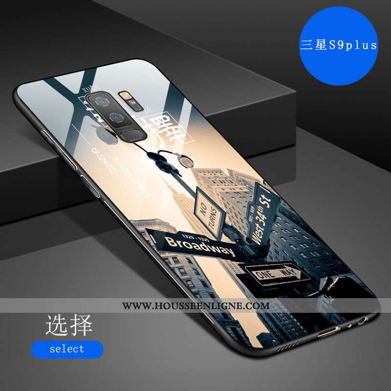 Étui Samsung Galaxy S9+ Créatif Dessin Animé Fluide Doux Tout Compris Art Net Rouge Incassable Gris
