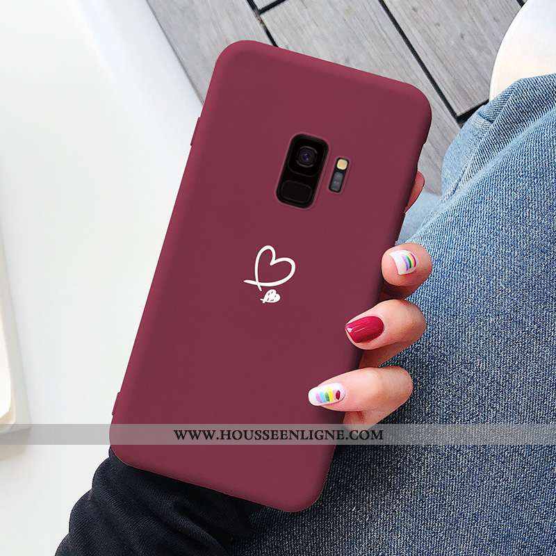Étui Samsung Galaxy S9 Créatif Dessin Animé Légère Protection Fluide Doux Amour Ultra Verte
