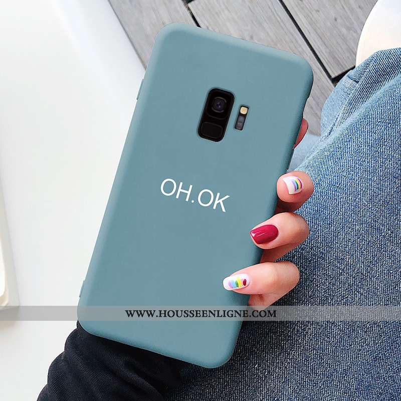 Étui Samsung Galaxy S9 Créatif Dessin Animé Légère Protection Fluide Doux Amour Ultra Verte