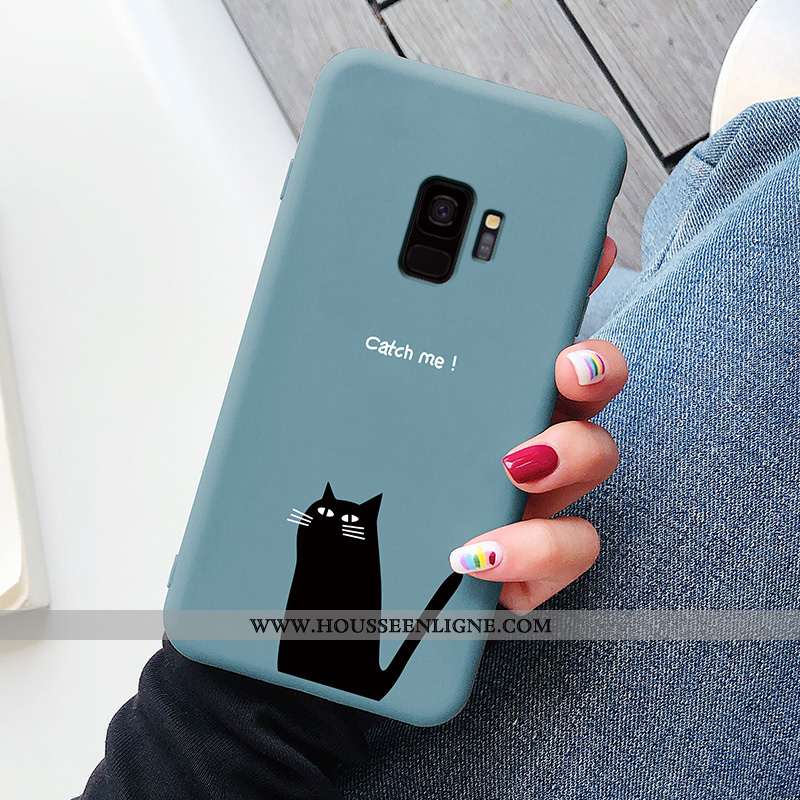 Étui Samsung Galaxy S9 Créatif Dessin Animé Légère Protection Fluide Doux Amour Ultra Verte