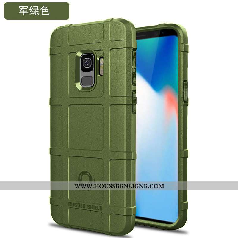 Étui Samsung Galaxy S9 Créatif Tendance Vert Étoile Coque Personnalité Téléphone Portable Verte