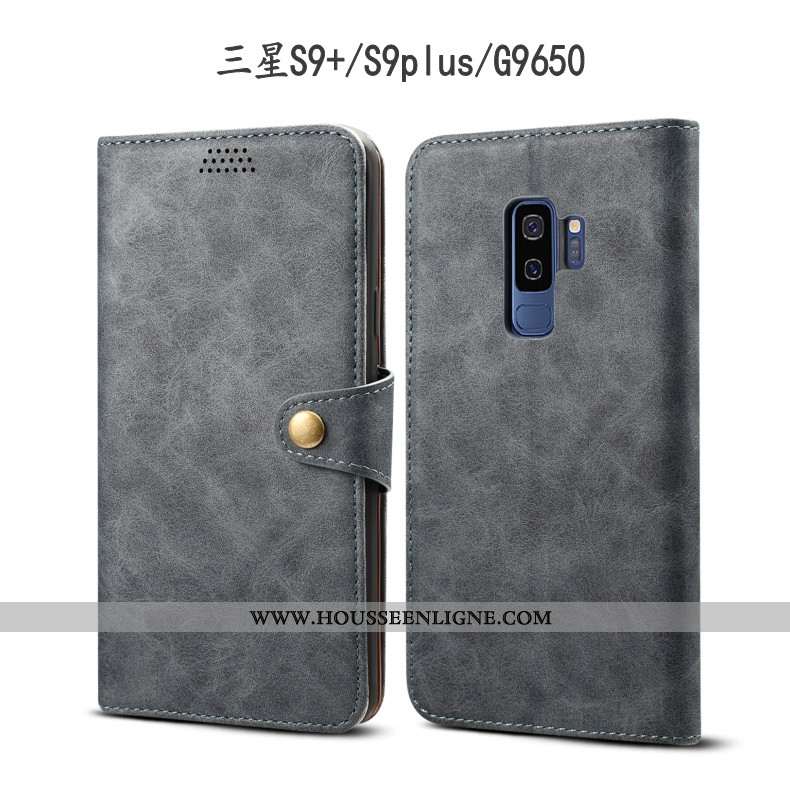 Étui Samsung Galaxy S9+ Cuir Fluide Doux Incassable Rouge Protection Téléphone Portable Housse