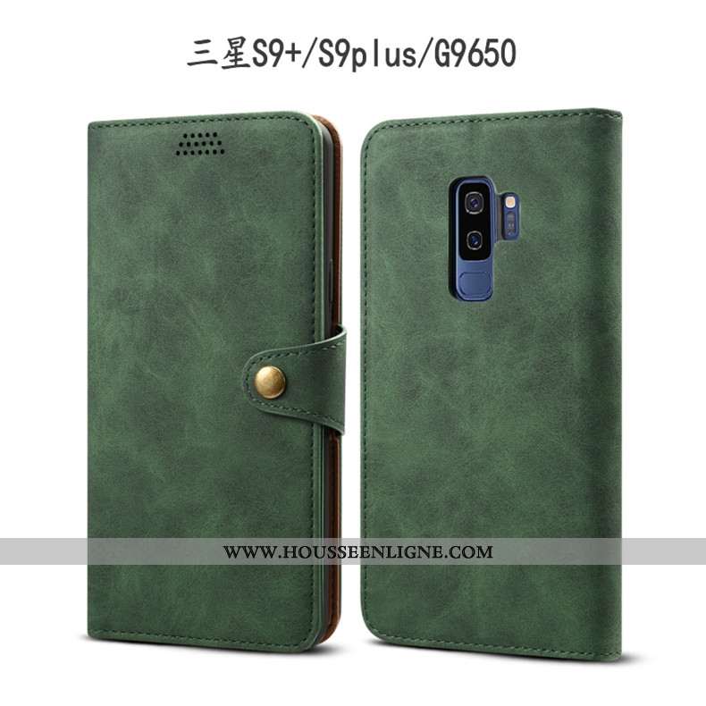 Étui Samsung Galaxy S9+ Cuir Fluide Doux Incassable Rouge Protection Téléphone Portable Housse