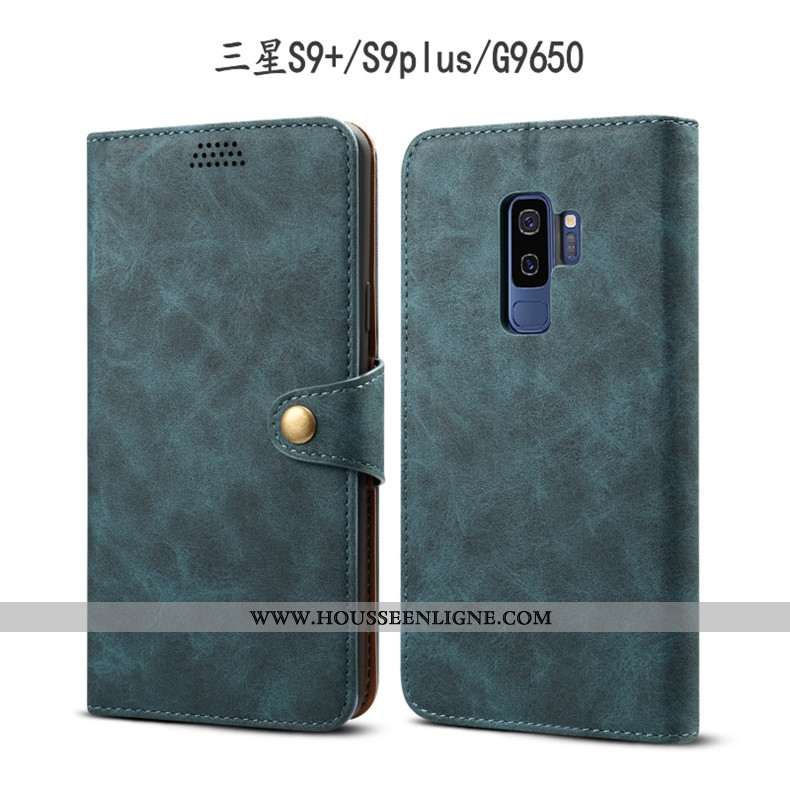 Étui Samsung Galaxy S9+ Cuir Fluide Doux Incassable Rouge Protection Téléphone Portable Housse