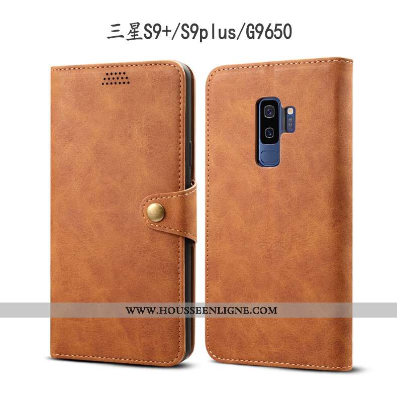Étui Samsung Galaxy S9+ Cuir Fluide Doux Incassable Rouge Protection Téléphone Portable Housse