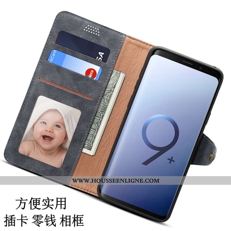 Étui Samsung Galaxy S9+ Cuir Fluide Doux Incassable Rouge Protection Téléphone Portable Housse