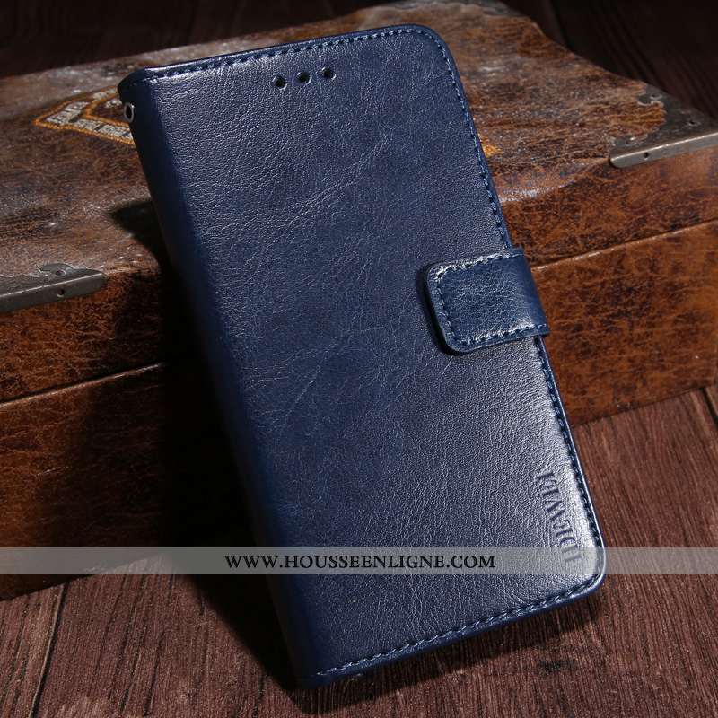 Étui Samsung Galaxy S9 Cuir Fluide Doux Pu Incassable Bleu Marin Étoile Protection Bleu Foncé