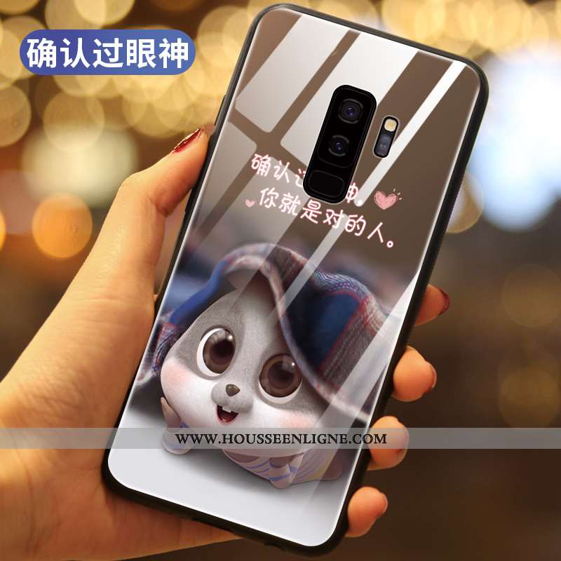 Étui Samsung Galaxy S9+ Dessin Animé Protection Tout Compris Créatif Incassable Net Rouge Coque Noir