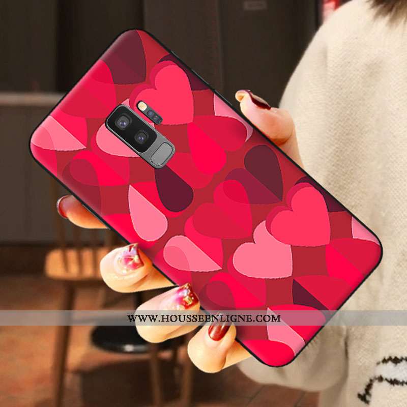 Étui Samsung Galaxy S9+ Dessin Animé Tendance Net Rouge Amoureux Bleu Étoile
