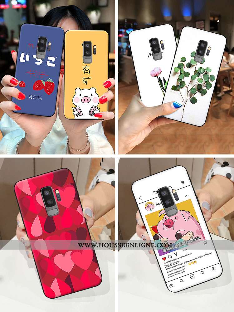 Étui Samsung Galaxy S9+ Dessin Animé Tendance Net Rouge Amoureux Bleu Étoile