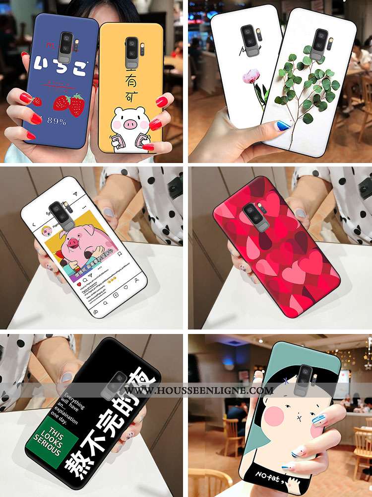 Étui Samsung Galaxy S9+ Dessin Animé Tendance Net Rouge Amoureux Bleu Étoile