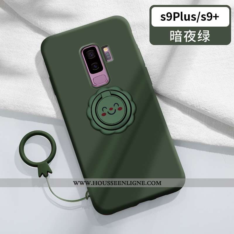 Étui Samsung Galaxy S9+ Légère Fluide Doux Vent Souriant Tendance Créatif Personnalité Bleu