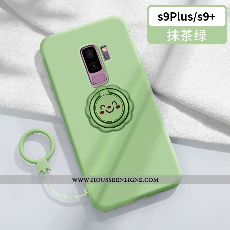 Étui Samsung Galaxy S9+ Légère Fluide Doux Vent Souriant Tendance Créatif Personnalité Bleu