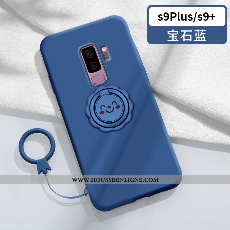 Étui Samsung Galaxy S9+ Légère Fluide Doux Vent Souriant Tendance Créatif Personnalité Bleu