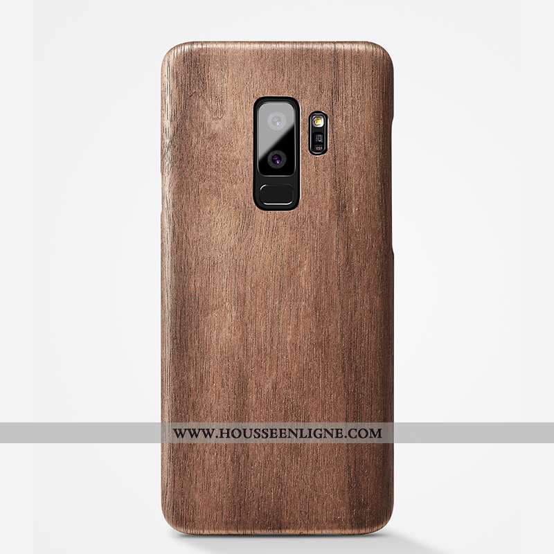 Étui Samsung Galaxy S9+ Légère Protection Marron Simple Personnalité Téléphone Portable Qualité