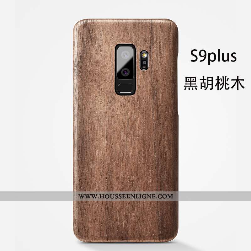 Étui Samsung Galaxy S9+ Légère Protection Marron Simple Personnalité Téléphone Portable Qualité
