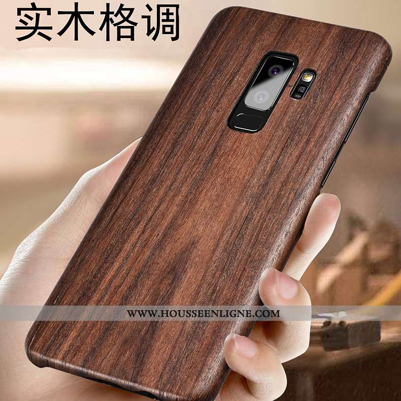 Étui Samsung Galaxy S9+ Légère Protection Marron Simple Personnalité Téléphone Portable Qualité