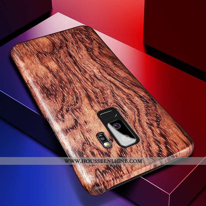 Étui Samsung Galaxy S9+ Légère Protection Marron Simple Personnalité Téléphone Portable Qualité