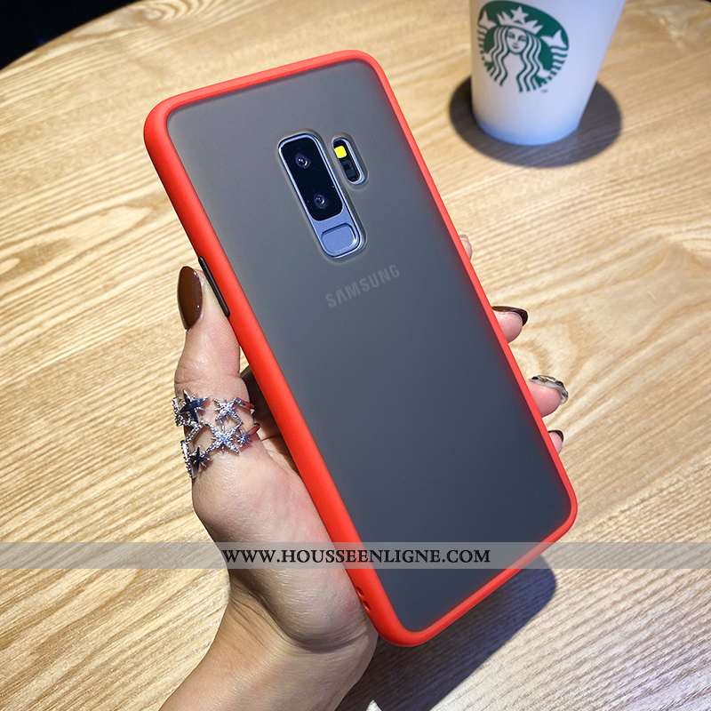 Étui Samsung Galaxy S9+ Personnalité Créatif Téléphone Portable Simple Protection Nouveau Étoile Rou