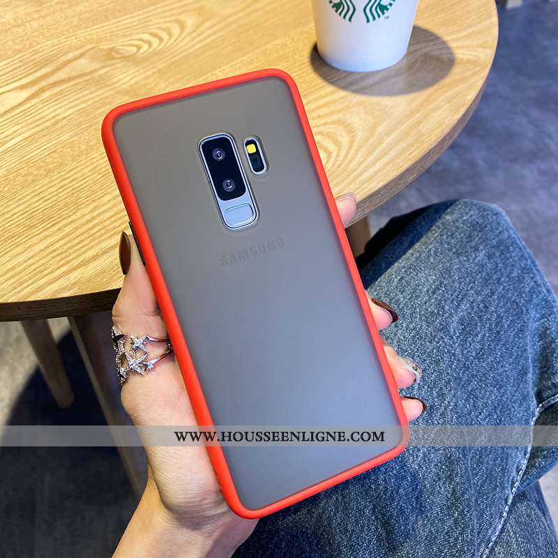 Étui Samsung Galaxy S9+ Personnalité Créatif Téléphone Portable Simple Protection Nouveau Étoile Rou