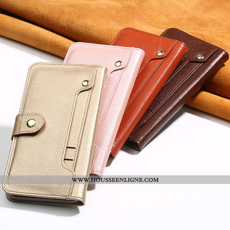 Étui Samsung Galaxy S9 Portefeuille Cuir Pochette Étoile Protection Véritable Or Doré