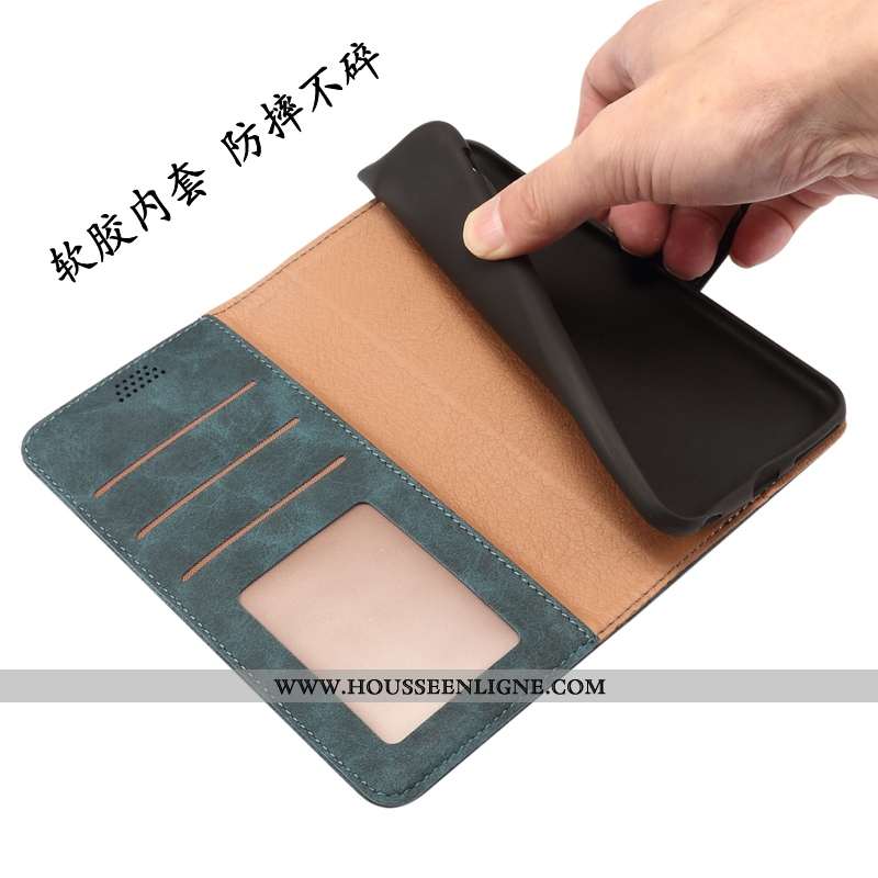 Étui Samsung Galaxy S9 Protection Cuir Étoile Housse Coque Téléphone Portable Bleu