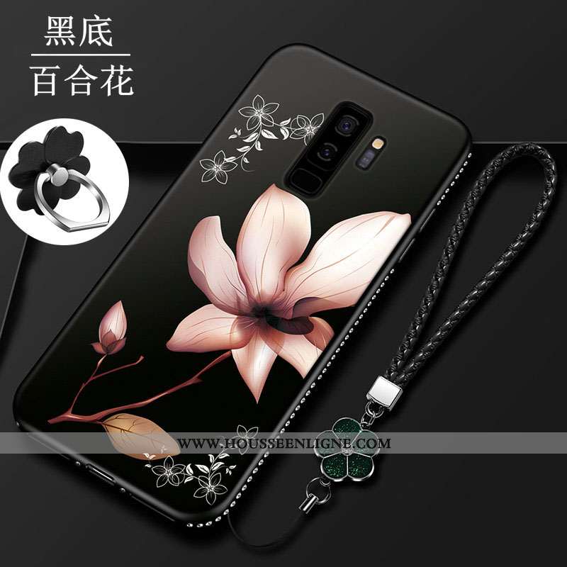 Étui Samsung Galaxy S9+ Protection Délavé En Daim Fluide Doux Silicone Rouge Téléphone Portable Tend